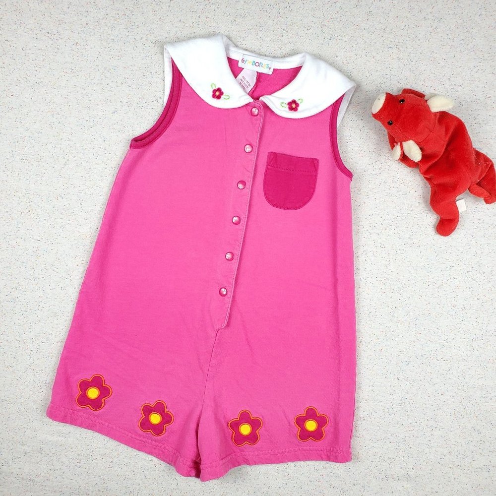 Vintage Gymboree Pink Flower Romper 5t